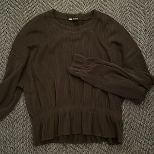 Black Medium Zara cropped long sleeve